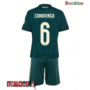Real Madrid Eduardo Camavinga #6 Seconda Maglia Bambino 2026-27 Manica Corta (+ Pantaloni corti)